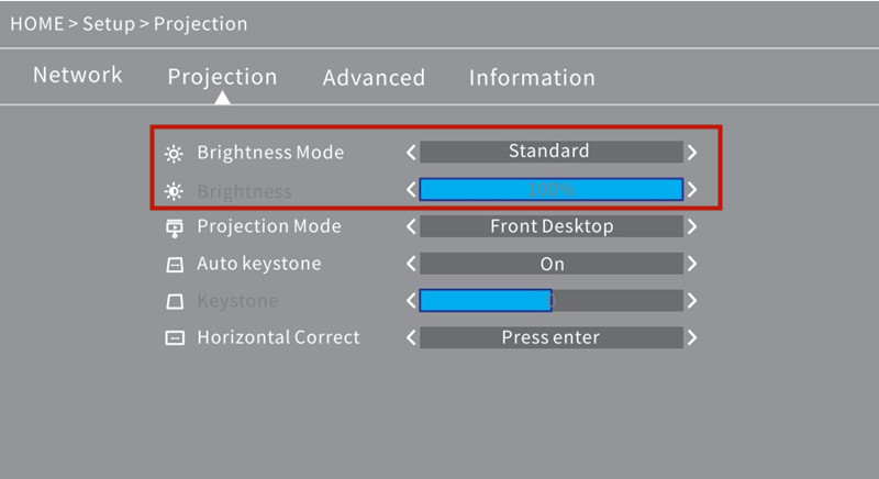 VANKYO Burger 101 Brightness Adjustment Method