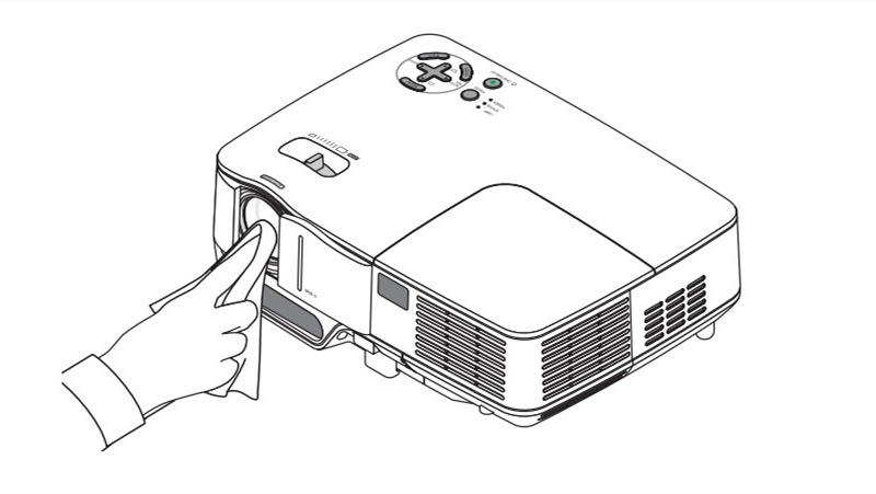 NEC NP64 Projector lens cleaning