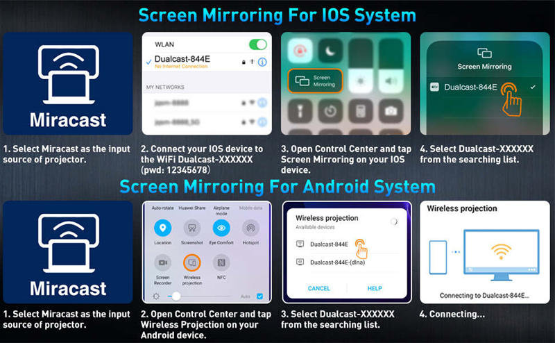 GROVIEW JQ818C Screen Mirroring Guide