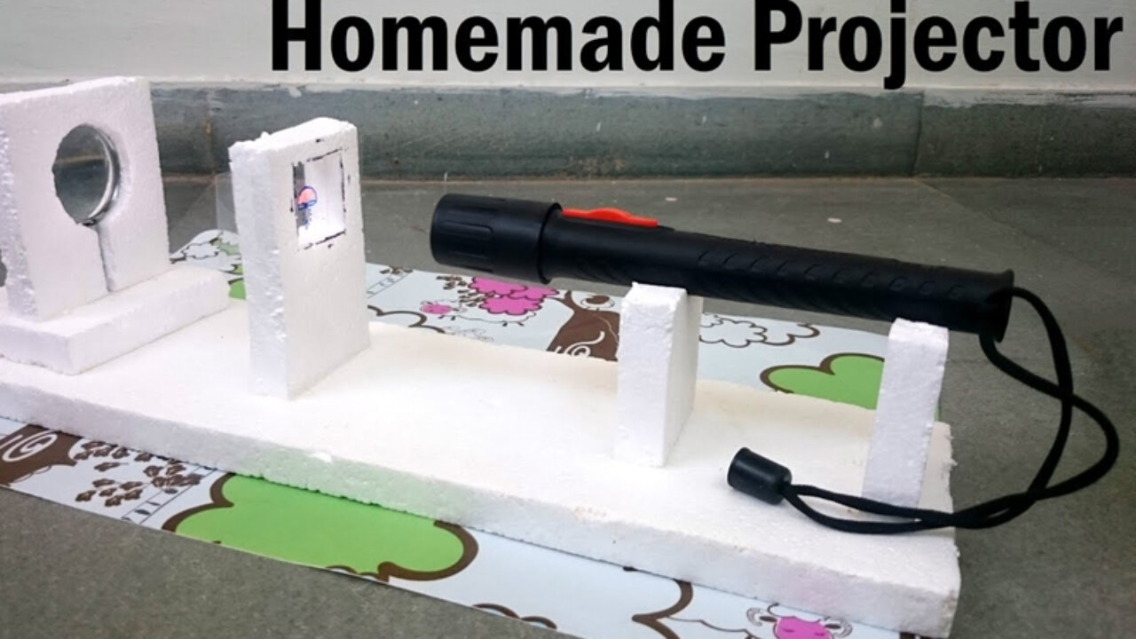 diy projector with flashlight